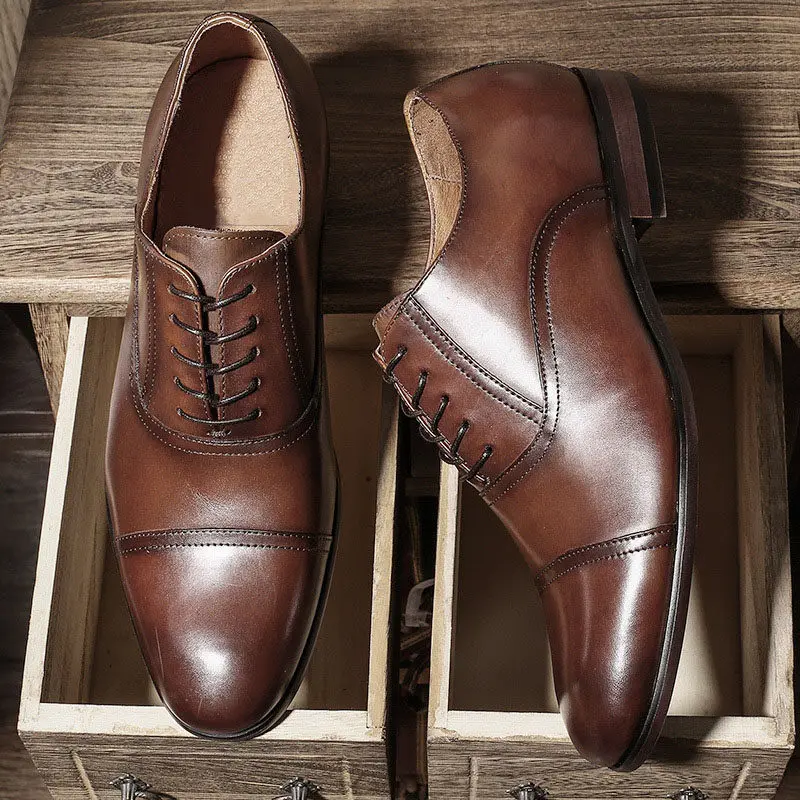 Мужские классические туфли COSIDRAM высококачественная натуральная кожа мужская