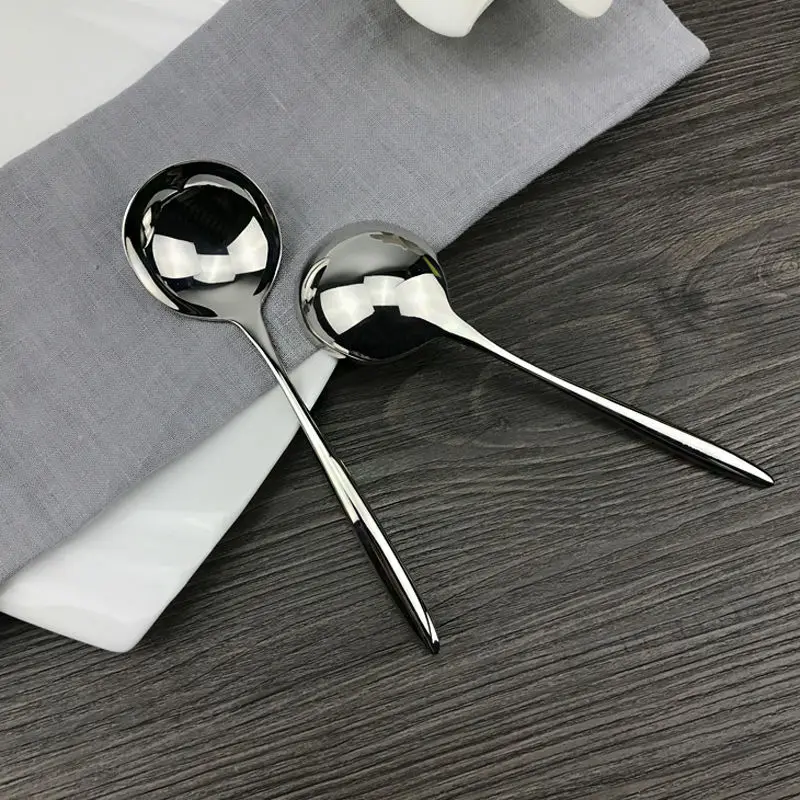 1 шт. металлическая ложка для супа из нержавеющей стали набор посуды круглой