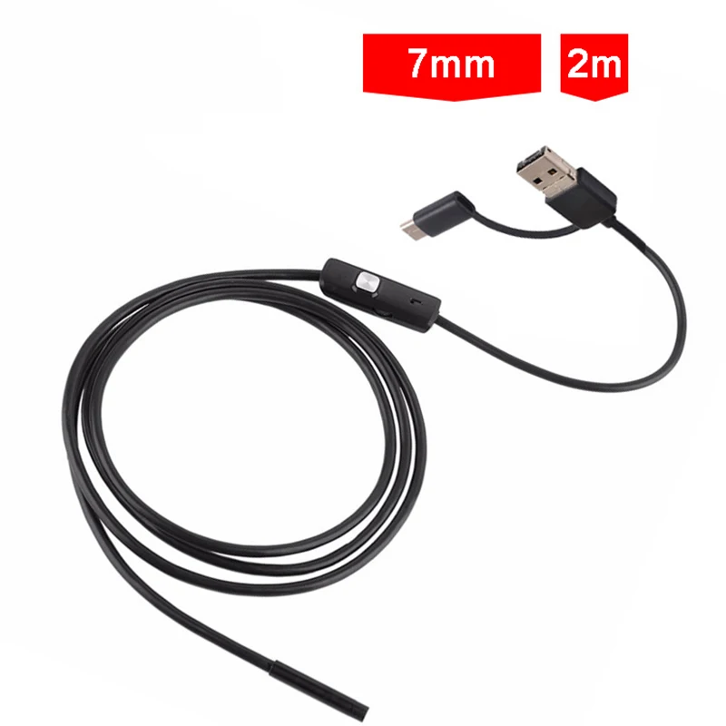 8 мм 3 в 1 эндоскоп камера USB мини видеокамеры Водонепроницаемый 6 светодиодный бороскоп Инспекционная камера s эндоскоп для Android смартфонов