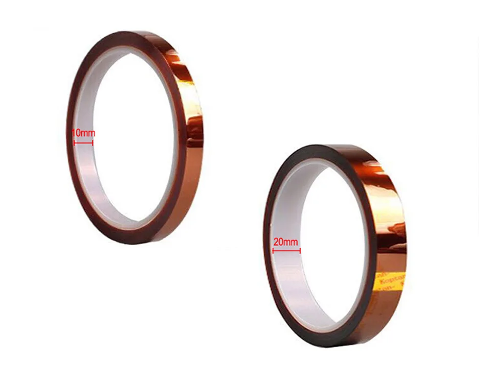 1Pc 33M Heat Resistant Polyimide Tape High Temperature Adhesive Insulation Tape for BGA PCB SMT Width 2/5/10/15/20/30/50mm