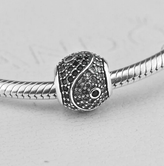 Большая дыра винтажная дешевая бусина в форме ВОСЬМИУГОЛЬНОГО камня 925 пробы