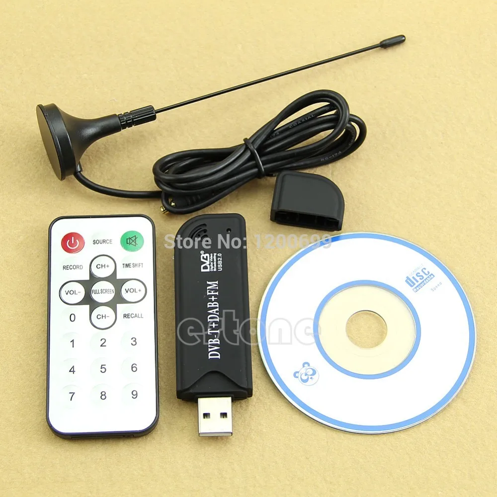 USB 2 0 цифровой DVB-T SDR + DAB FM HDTV ТВ тюнер приемник Stick HE RTL2832U FC0012 | Электроника