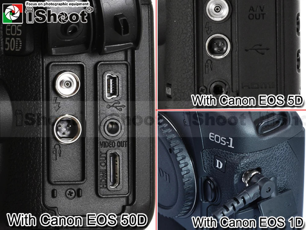 ПК со штыревыми соединителями на обоих концах и винтовым замком для вспышки Speedlite