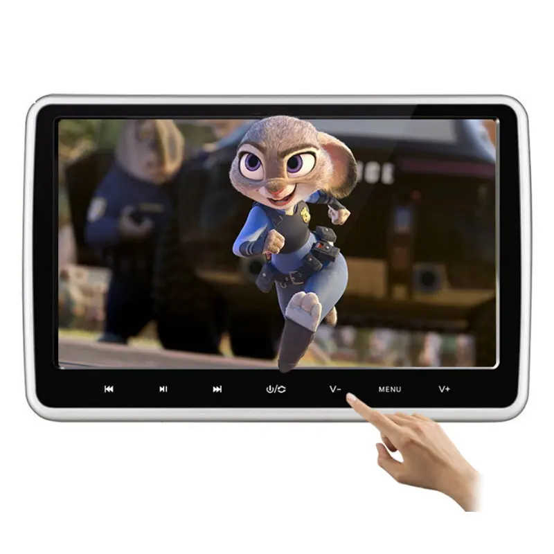 No Touch Screen 10,1 дюймов подголовник автомобиля подголовник TFT светодиодный монитор экран/портативный dvd-плеер плеер на заднем сиденье мультимедийная система - Цвет: No Touch Screen