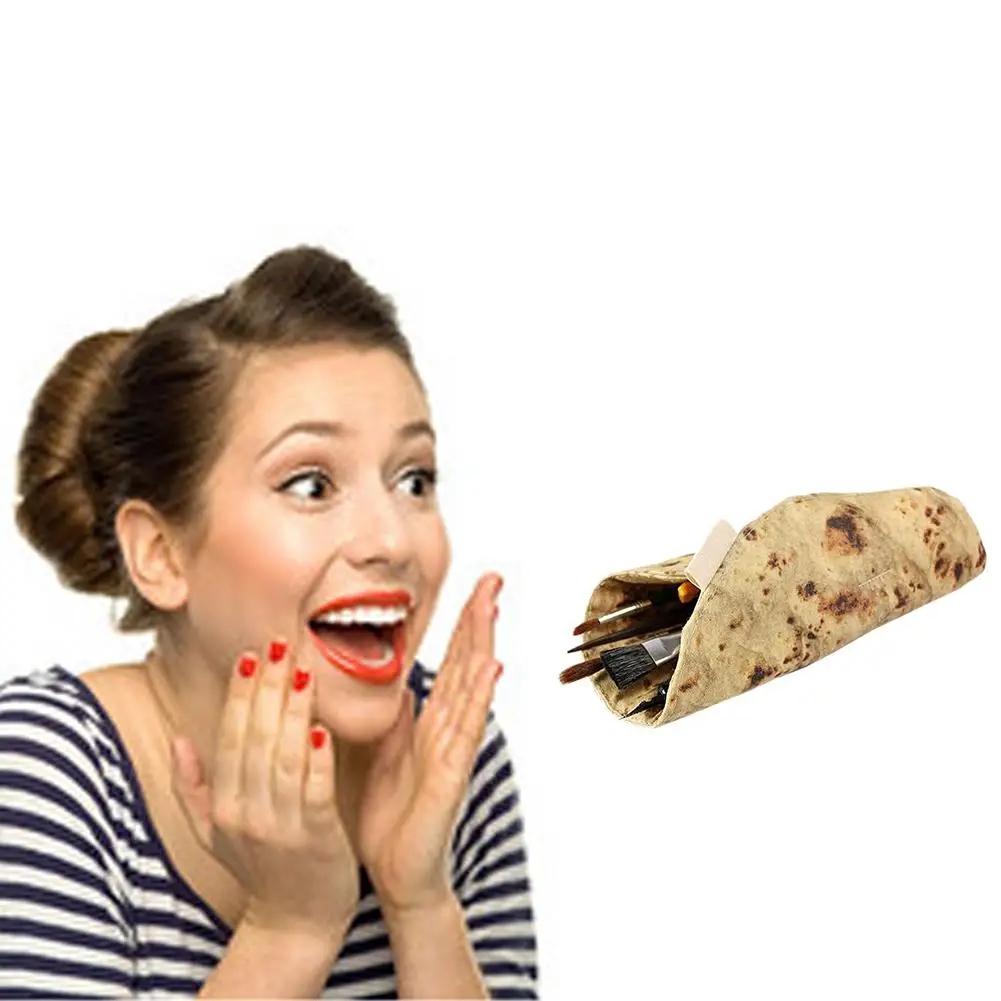 Мексиканский Burrito сумка для хранения блинчиков кистей макияжа Забавный Tortilla