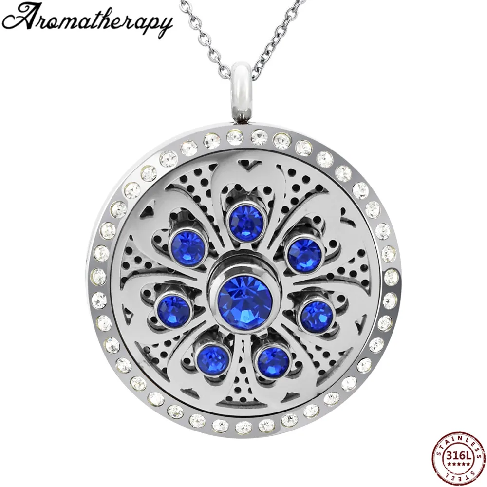 38 мм циркон ожерелье кулон Ароматерапия Ожерелье эфирное масло диффузор