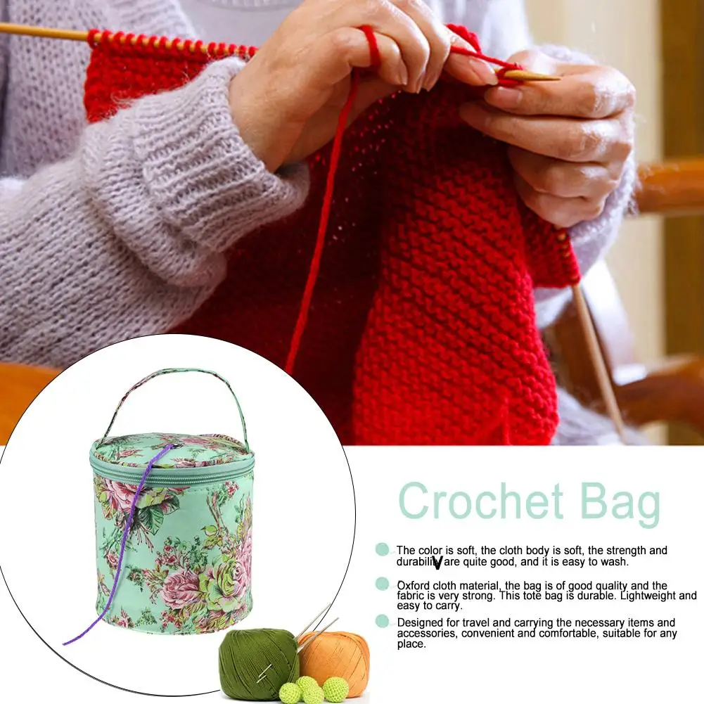 Home Daily Storage Bag Wool Yarn Crochet Sewing Needle Handbag Weaving Tool Tote Badges Backpack Adhesive Fastener Tape | Дом и сад