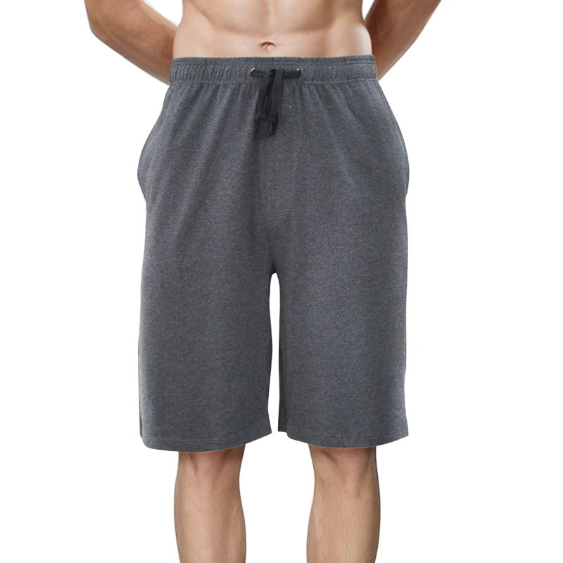 Мужские хлопковые шорты KalvonFu Повседневные Шорты Для сна с карманом однотонные