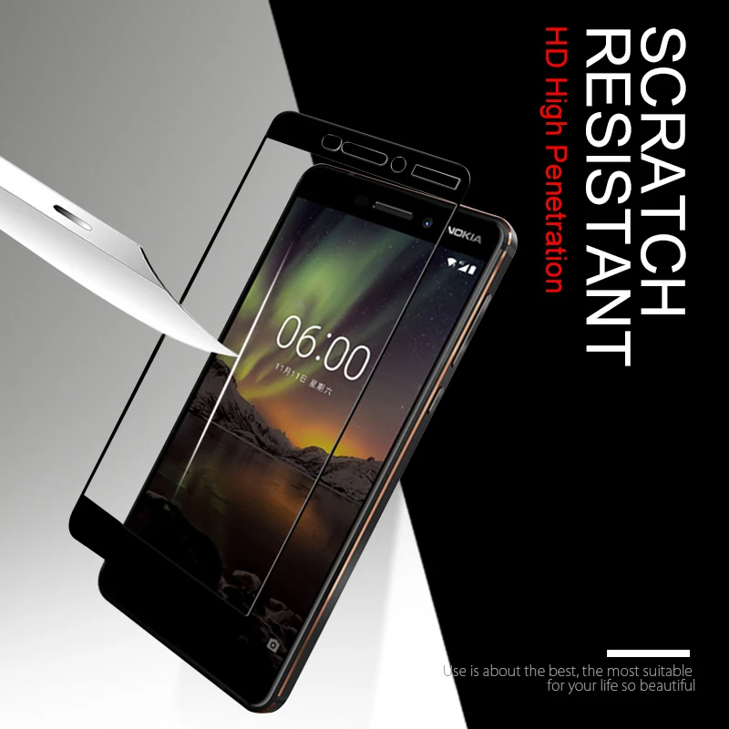 Защитное стекло TOMKAS для Nokia 3 5 8 закаленное защитное 9H 6 7 стекло|Защитные стёкла и