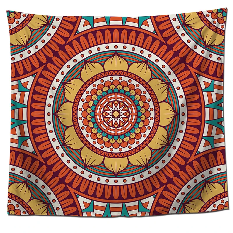 Хунбо дурмана гобелены с цветами Мандала печатных стене висит Boho Настенный Ковер