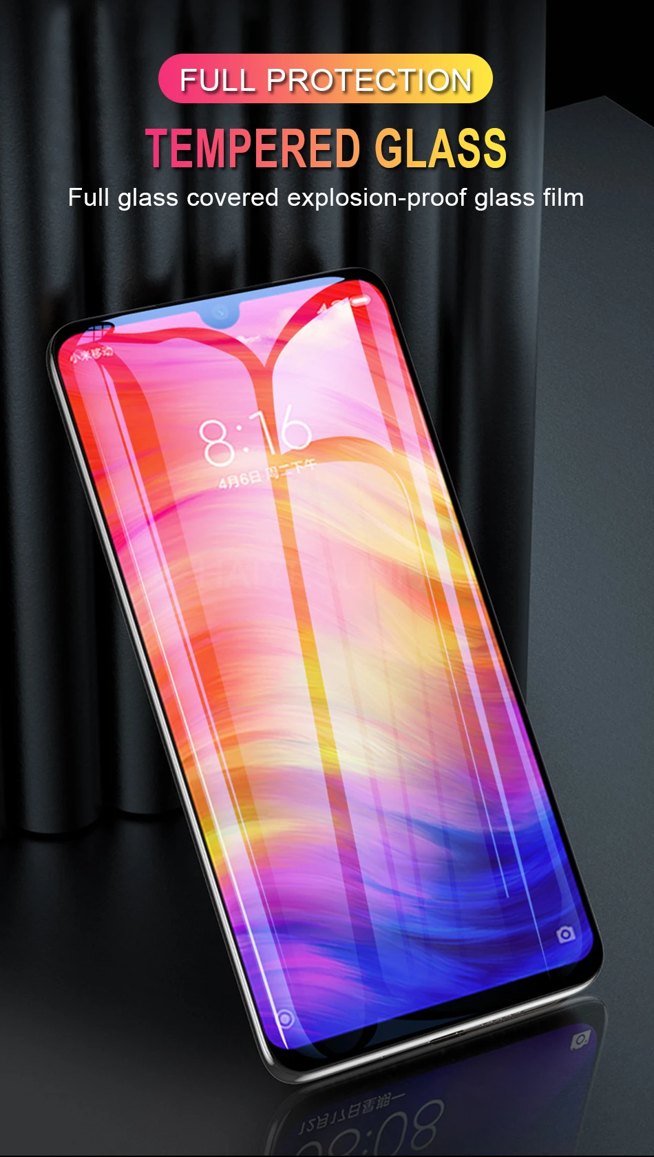 150D Полное покрытие экрана Защитное стекло для Xiaomi Redmi Note 7 5 6 Pro 4X Защитное стекло для Xiaomi Redmi 6 6A 7 стекло