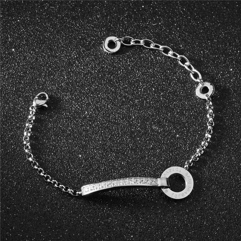 V.YA Luxury Gold Color Chain Link Bracelet for Women Ladies Crystal Birthday Jewelry Charms Female Gift Drop Ship | Украшения и