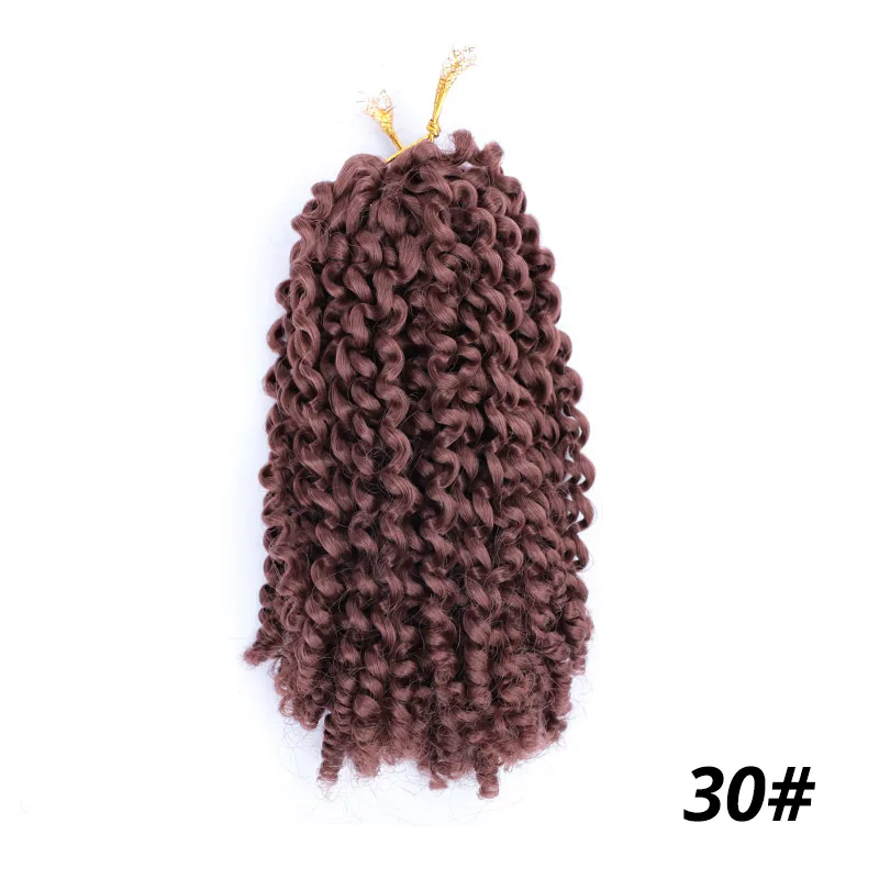 #30 AISI BEAUTY, 8 Дюймов, 30 г/шт., косички Marley, Омбре, вязанные крючком косички, волосы, синтетические косички, наращивание волос для женщин, фиолетовый, черный - Цвет: #30