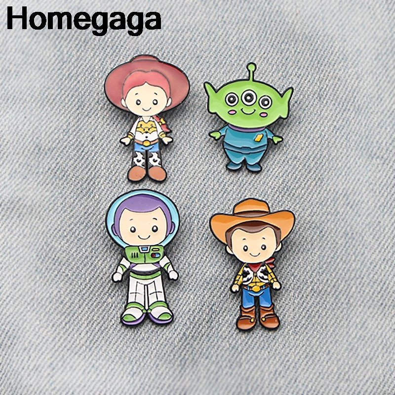 Homegaga Мультяшные цинковые Мультяшные булавки для мужчин и женщин para рубашка Шарм пальто одежда рюкзак аксессуары медаль значок Броши D2142