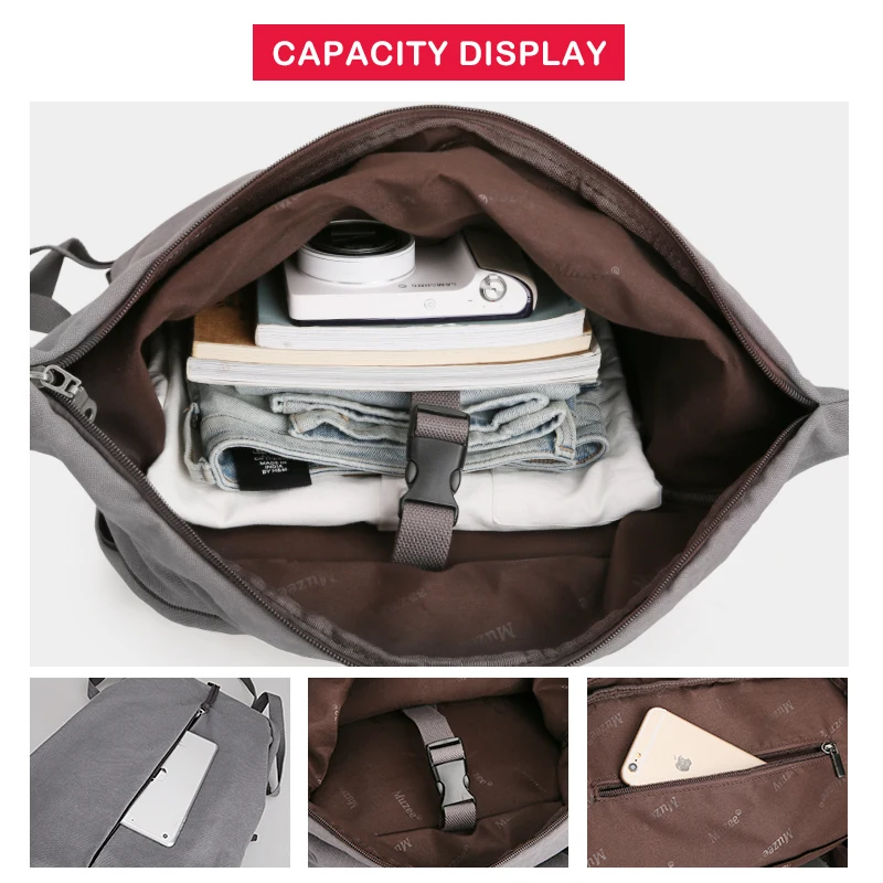 Рюкзак Muzee мужской вместительный из парусины для ноутбука|men canvas backpack|canvas backpackcanvas