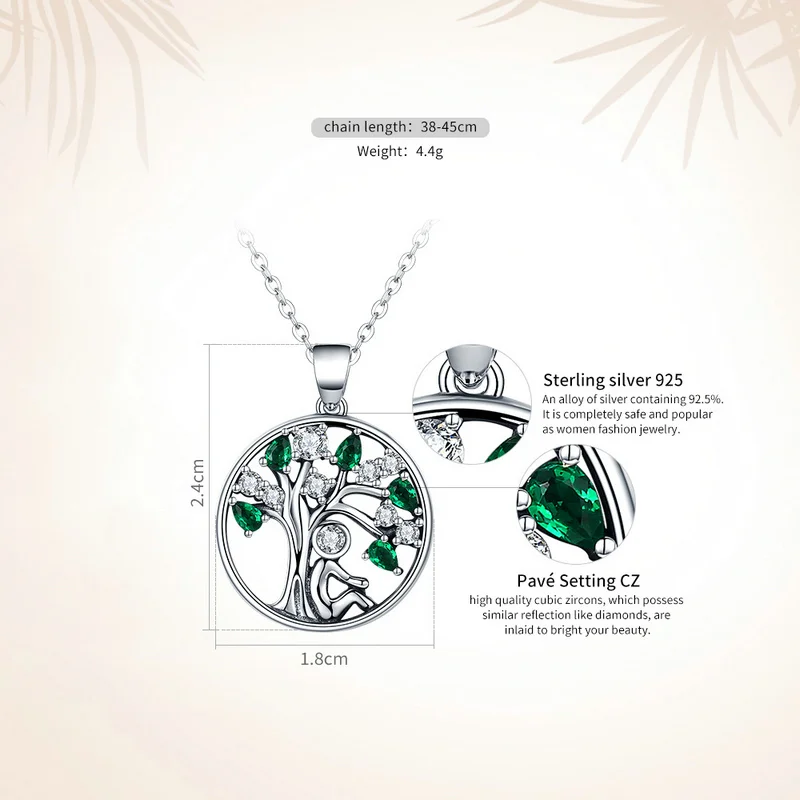 WOSTU, Новое поступление, настоящее 925 пробы, серебро, полагается в дереве, подвески для женщин, роскошные ювелирные украшения, подарок CQN094