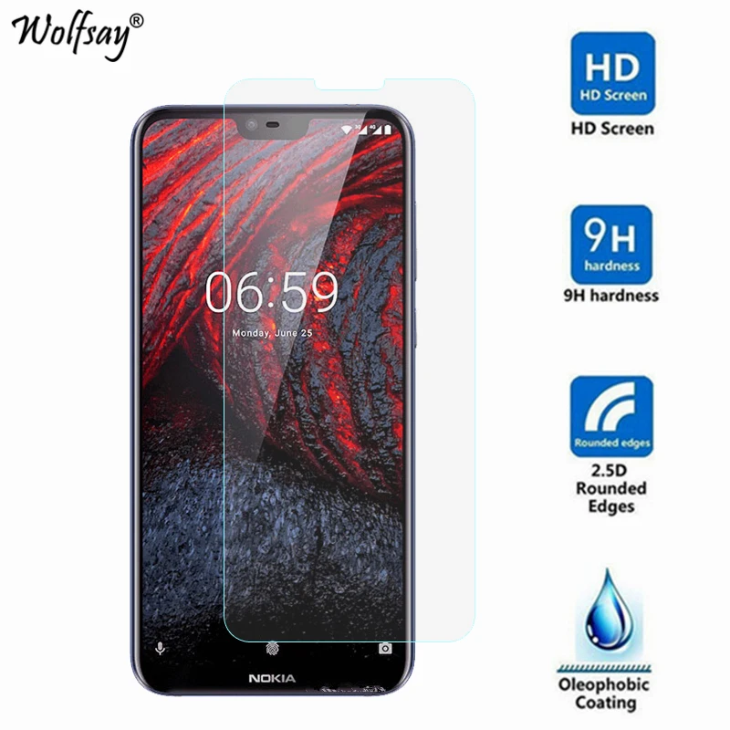 2 шт Стекло для Nokia X6 Защита экрана для Nokia X6 закаленное стекло для защитной пленки для Nokia 6,1 Plus пленка стекло