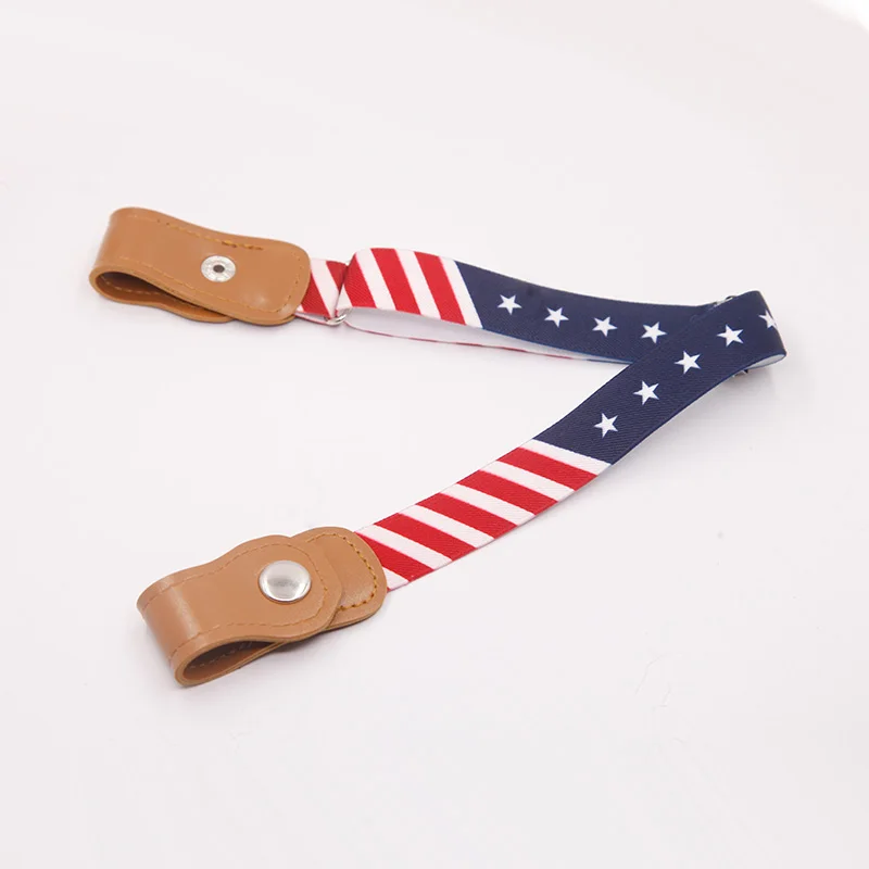 America Flag Детский Эластичный пояс с пряжкой на талии; коллекция года; без пряжки; эластичные ремни для малышей; регулируемые ремни для мальчиков и девочек; джинсы - Цвет: America Flag