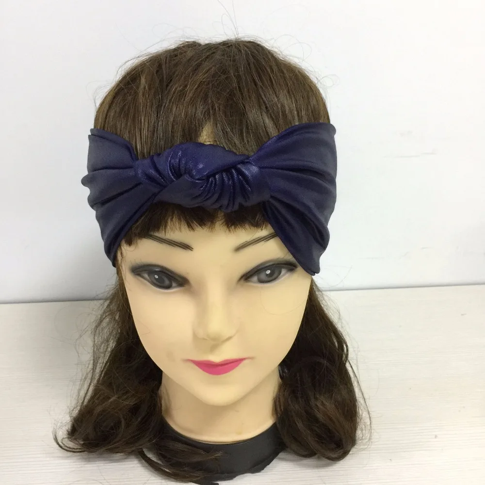 Эластичная Повязка на голову из искусственной кожи высокого качества Женская