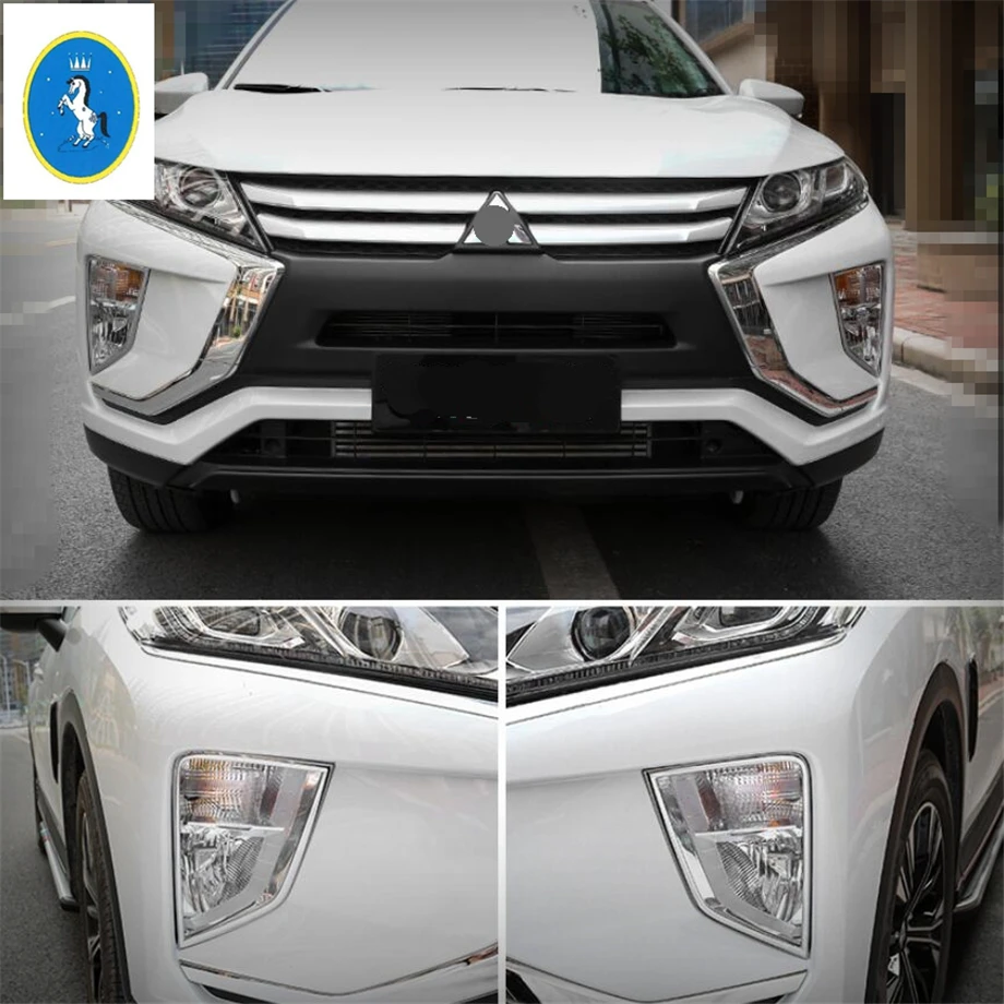 

Yimaautotrims Auto Accessory Outside Front Fog Lights Lamps Frame Cover Trim ABS For Mitsubishi Eclipse Cross 2018 - 2021 Bright