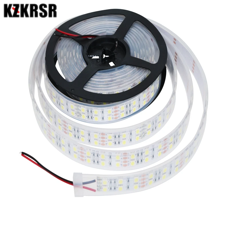 KZKRSR двухрядная Светодиодная лента RGB/белый теплый/белый не водонепроницаемый