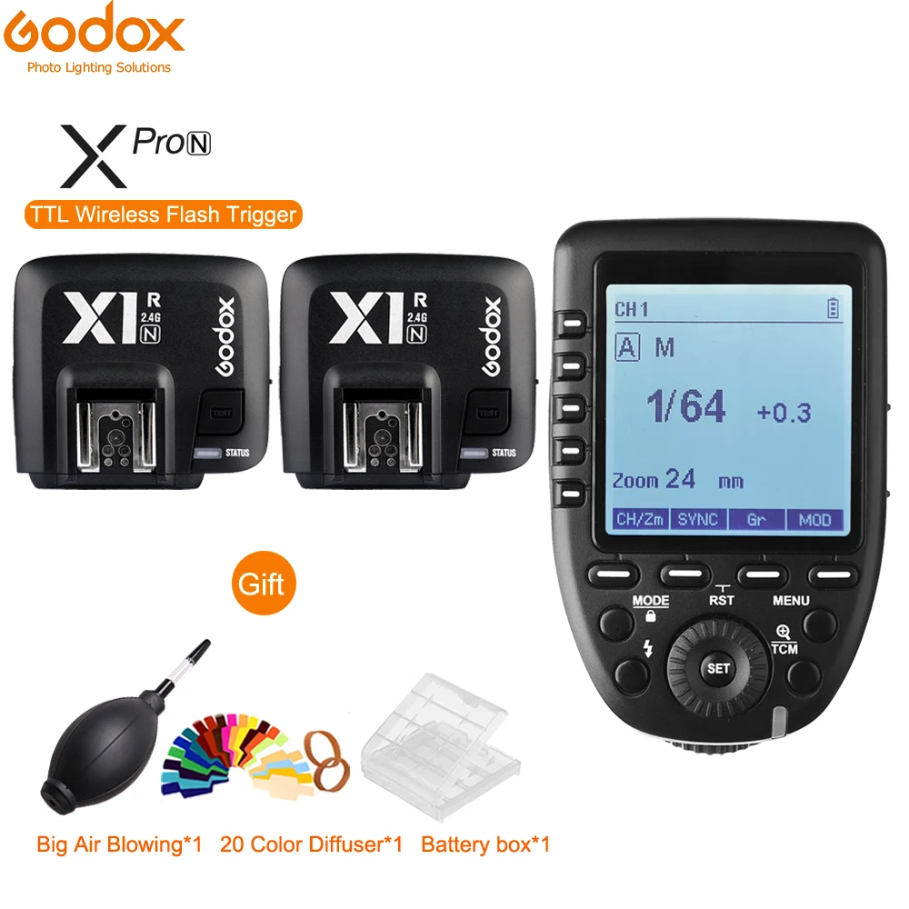 

GODOX XPro-S/C/N TTL 2,4G Беспроводная Высокоскоростная синхронизация X system Trigger + 2 шт. Godox приемник для камер Canon, Nikon, Sony