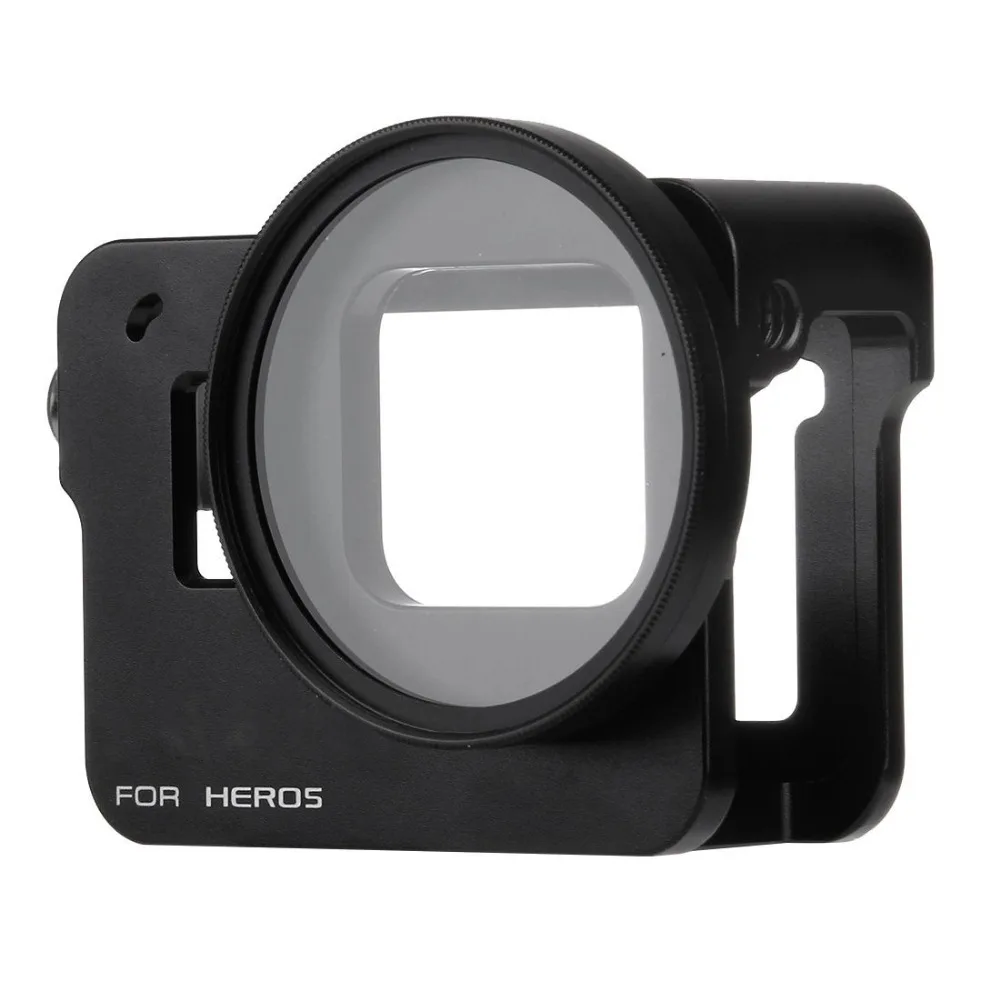 Housing Shell Aluminum Protective Cage+ 37mm UV Lens Filter+ Cap For GoPro HERO5 | Электроника