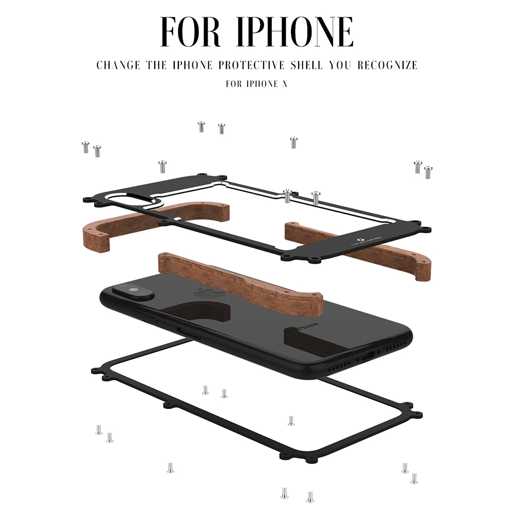 R JUST Деревянный чехол Роскошный мобильный телефон для iphone X противоударный