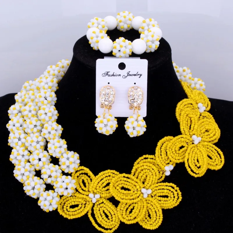 4 UJewelry Африканский бисер комплект ювелирных изделий серьги браслет и ожерелье