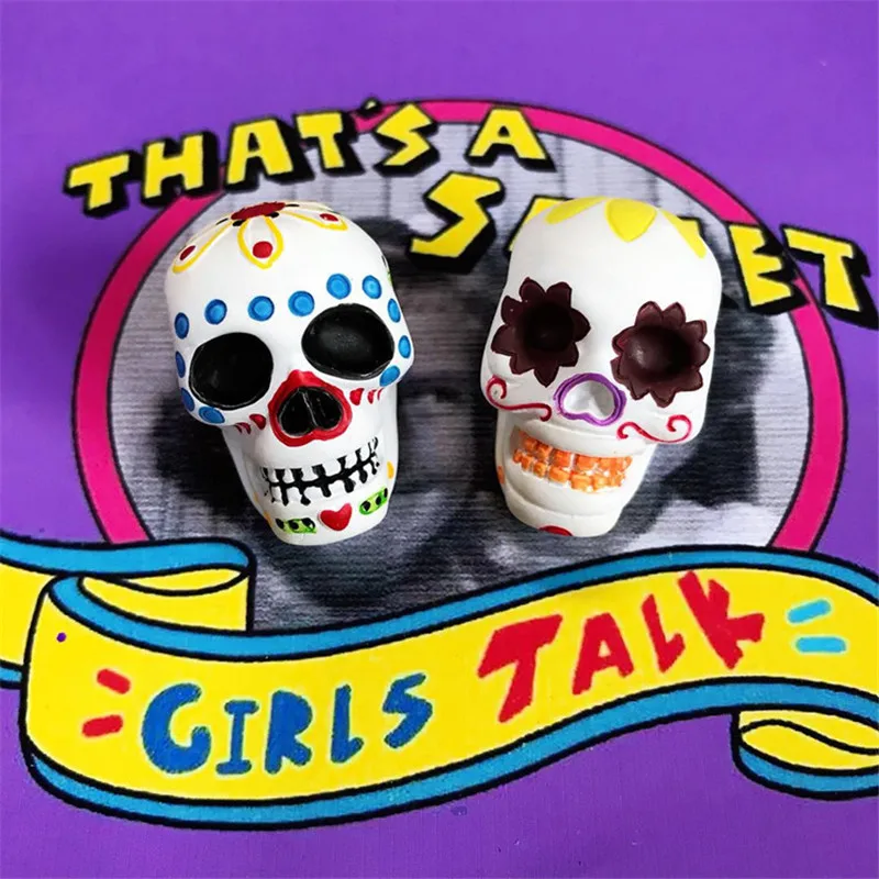 2 шт 3D смолы ужас череп кулон хардкор ожерелье ювелирные изделия делая брелок