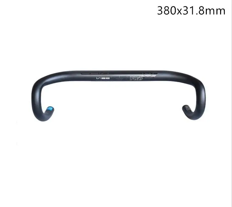 Black 380x31.8mm Shimano PRO VIBE Di2 компактный руль для шоссейного велосипеда из сплава, компактный руль для велосипеда из сплава - Цвет: Black 380x31.8mm