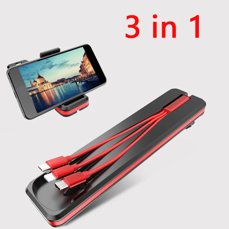 3 в 1 usb зарядное устройство кабель для iphone X 5S 6 7 8 плюс Быстрая зарядка провода Тип c