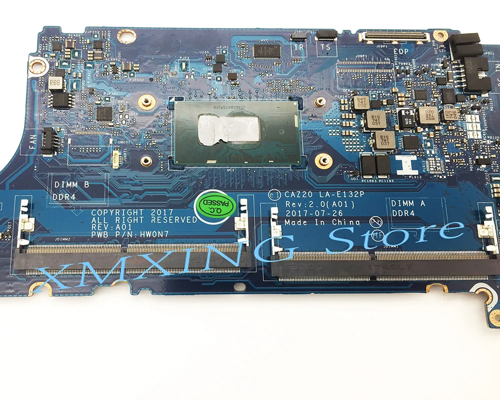 FULCOL для DELL Latitude 7480 E7480 Материнская плата ноутбука I5-6300U LA-E132P CN-0YF9VM 0YF9VM YF9VM протестированная работа