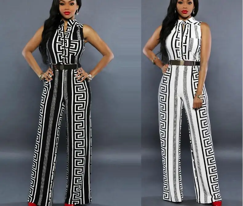 2019 летние женские комбинезон длинные брюки для девочек без рукавов с О образным