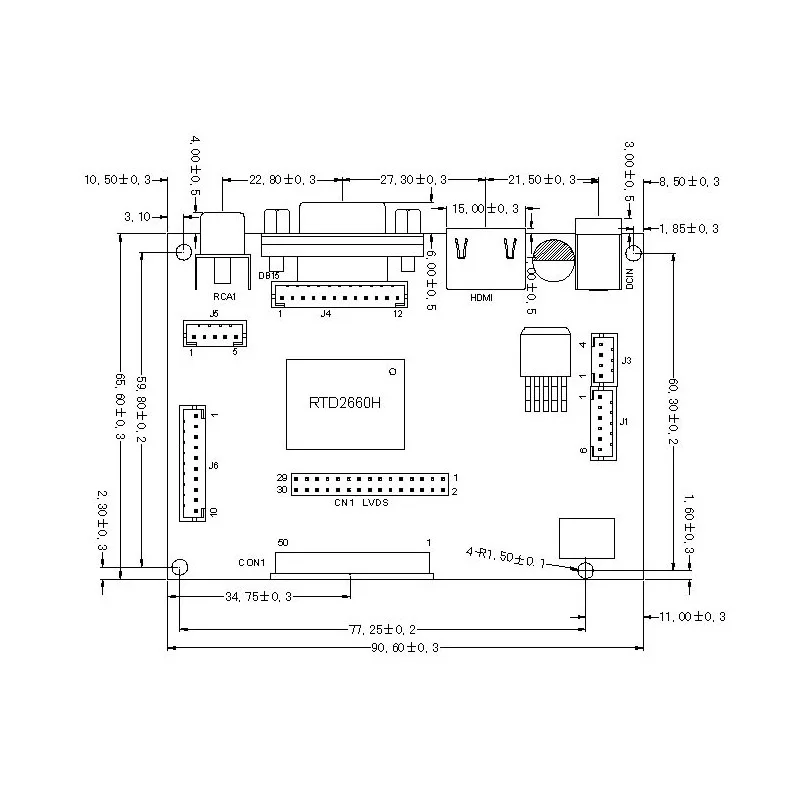ЖК дисплей 52Pi 10 1 дюйма IPS 1280*800 монитор HDMI TFT экран плата драйвера + VGA 2AV для Raspberry Pi /