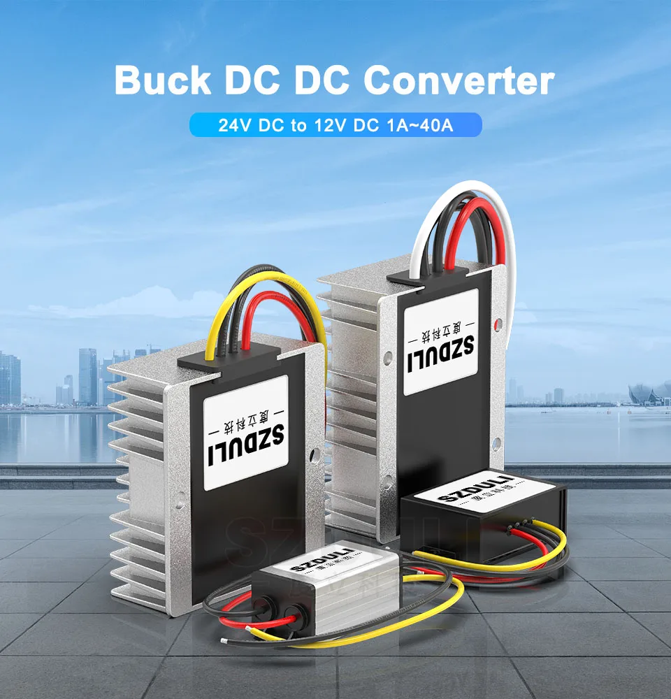 24 В до 12 В 1A 3A 5A 8A 10A 15A 20A 30A 40A paso DC конвертер 24 В до 12 В voltios DC-DC регулятор напряжения