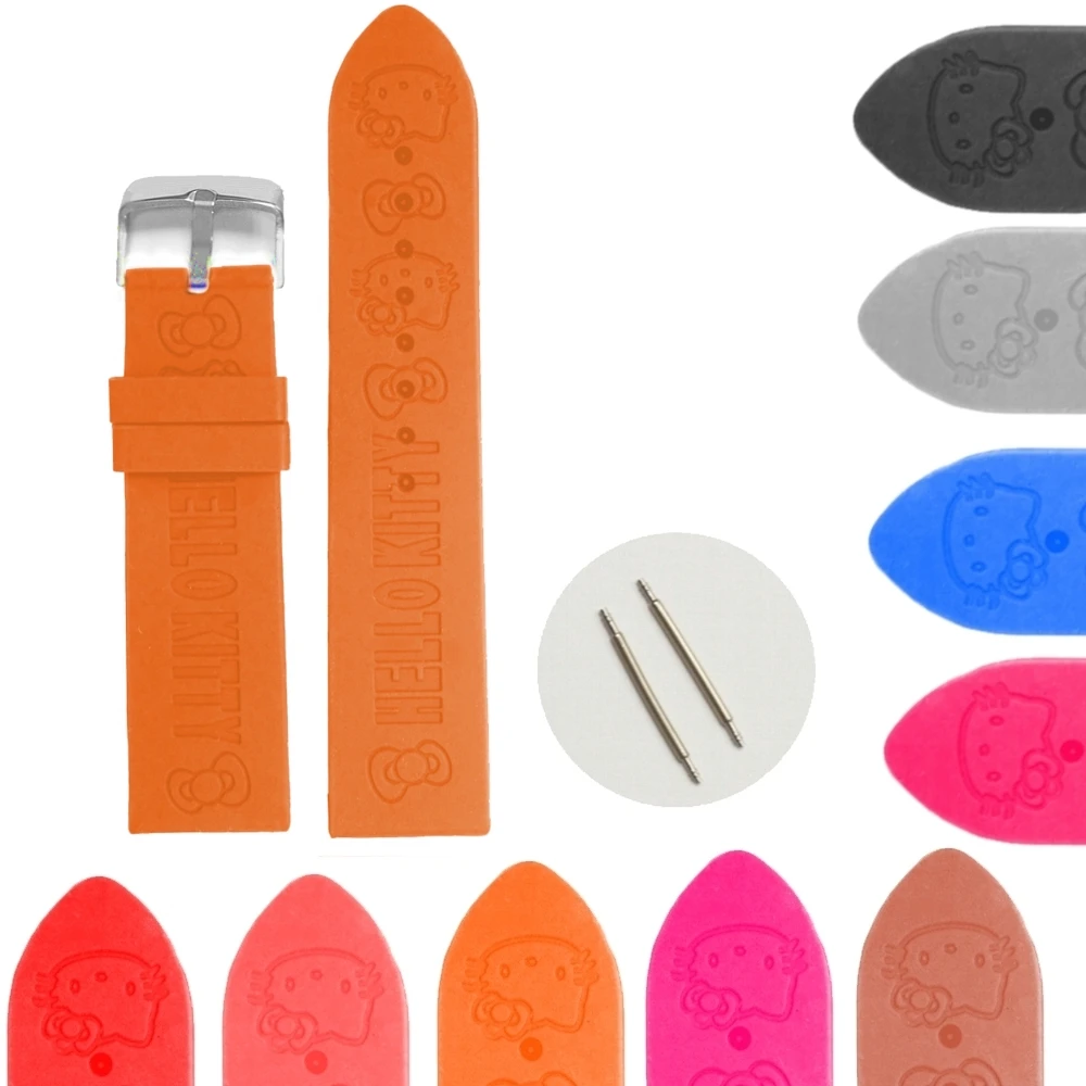 24 мм оранжевый цвет красивый мультяшный Кот смайлик бантик силиконовый