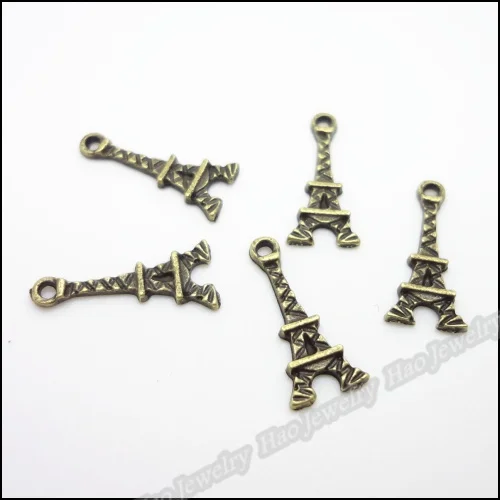 500 шт винтажные Подвески Эйфелева башня Кулон Античный бронзового цвета из