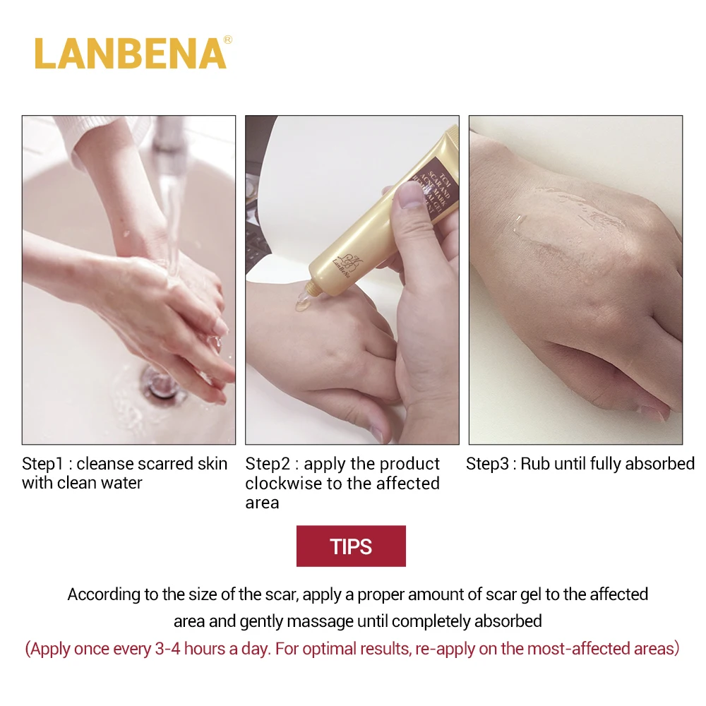 

LANBENA Acne Scar Removal Strentch Marks Acne Treatment Shrink Pores Gel Bleaching Essence Whitening Face Cream Skin Care