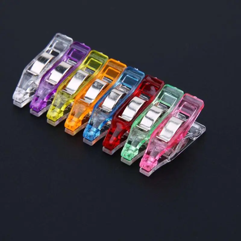 

50Pcs/Jar Multicolor Plastic Clips for DIY Crafts Patchwork Sewing Photo Paper Clamps Holder Organizer Clip Office Supply