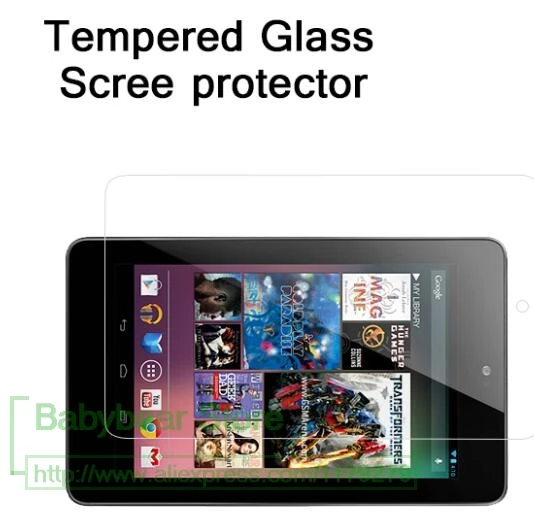 9H Real tempered glass For GOOGLE NEXUS 7 first generation 7.0" Anti-shatter LCD Screen Protector Film with safe package | Компьютеры