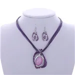 Колье Femme, геометрические ожерелья и кулоны, серьги, ювелирный набор, Кристальный драгоценный камень, ожерелье, массивное ожерелье для женщин, Joyeria