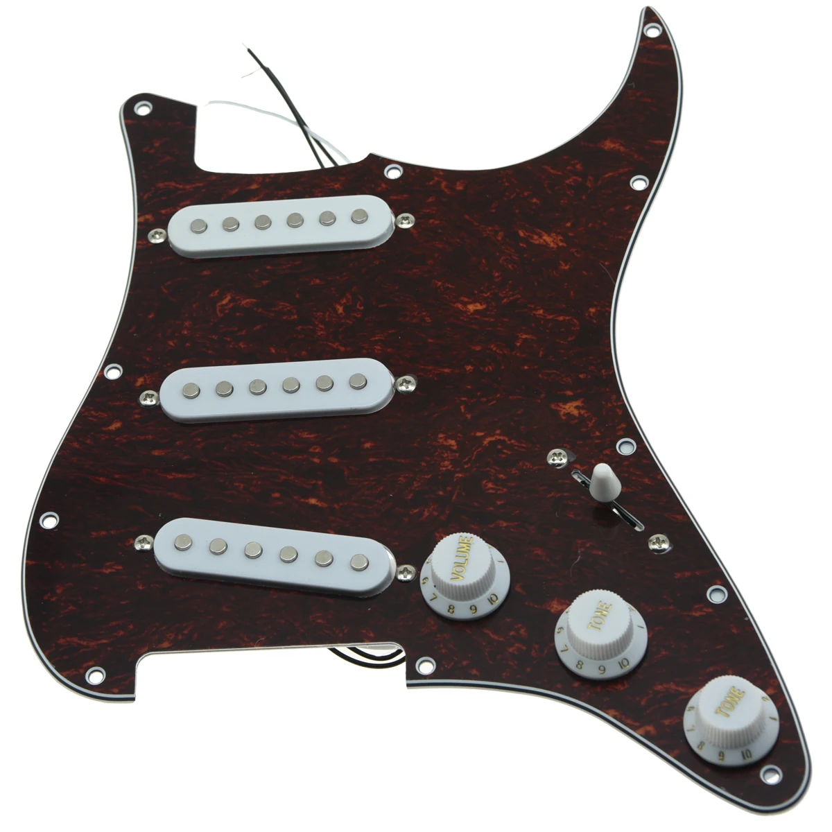 RedBlack Tortoise-WH KAISH различные пользовательские Strat Pickguard Prewired ST SSS Pickguard с керамическими звукоснимателями подходит для Fender загруженный Pickguard - Цвет: RedBlack Tortoise-WH