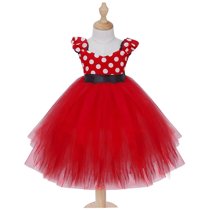 New Christmas Children Princess Minnie Girls Party Tutu Dress Kids Cartoon Infant Vestidos Costume Baby Girl's Bow Clothes | Детская