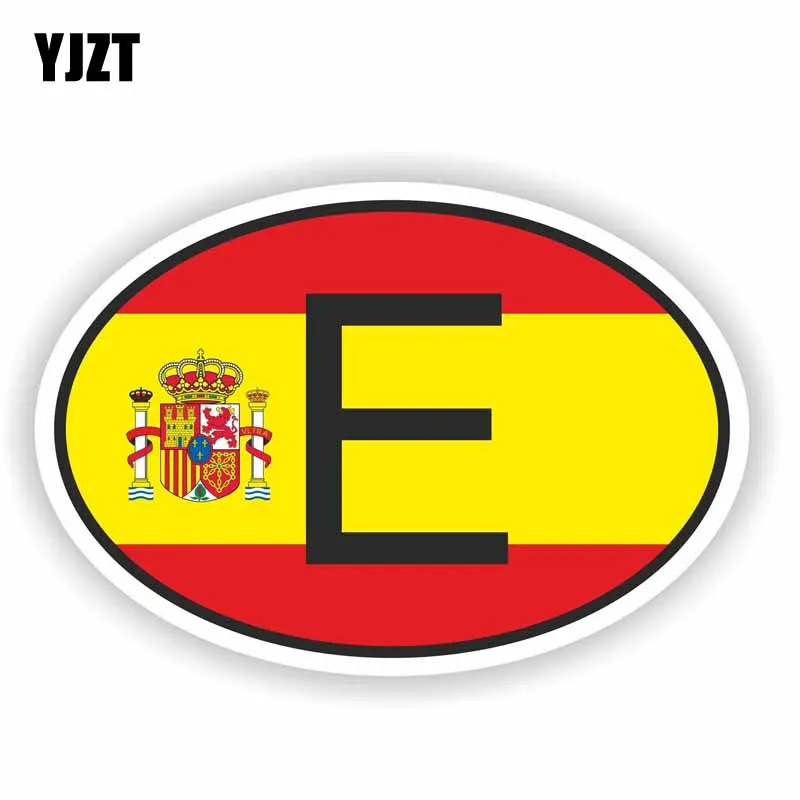 YJZT, 17,8 см * 11,9 см, код страны Испании, забавная наклейка для автомобиля и мотоцикла, фотография 6-0210