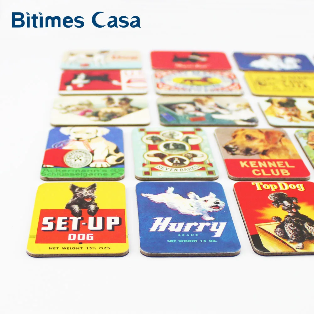 Bitimes 24 шт./компл. мультфильм собака холодильник набор магнитов Животные Собака