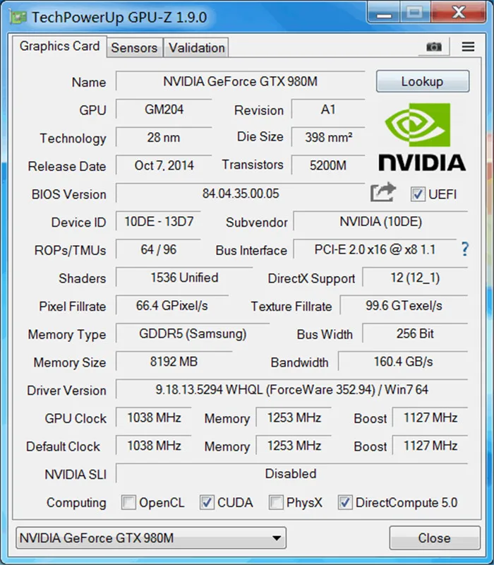 Видеокарта nVidia GTX 980M 8G MXM SLI для ноутбука/ноутбука Dell Alienware 18 M18X R2 R3|card card|card r4card video |