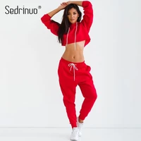 sedrinuo aw fashion two piece tracksuits pants long sleeve hoodies sweatshirts cotton crop tops loose casual black tracksuit