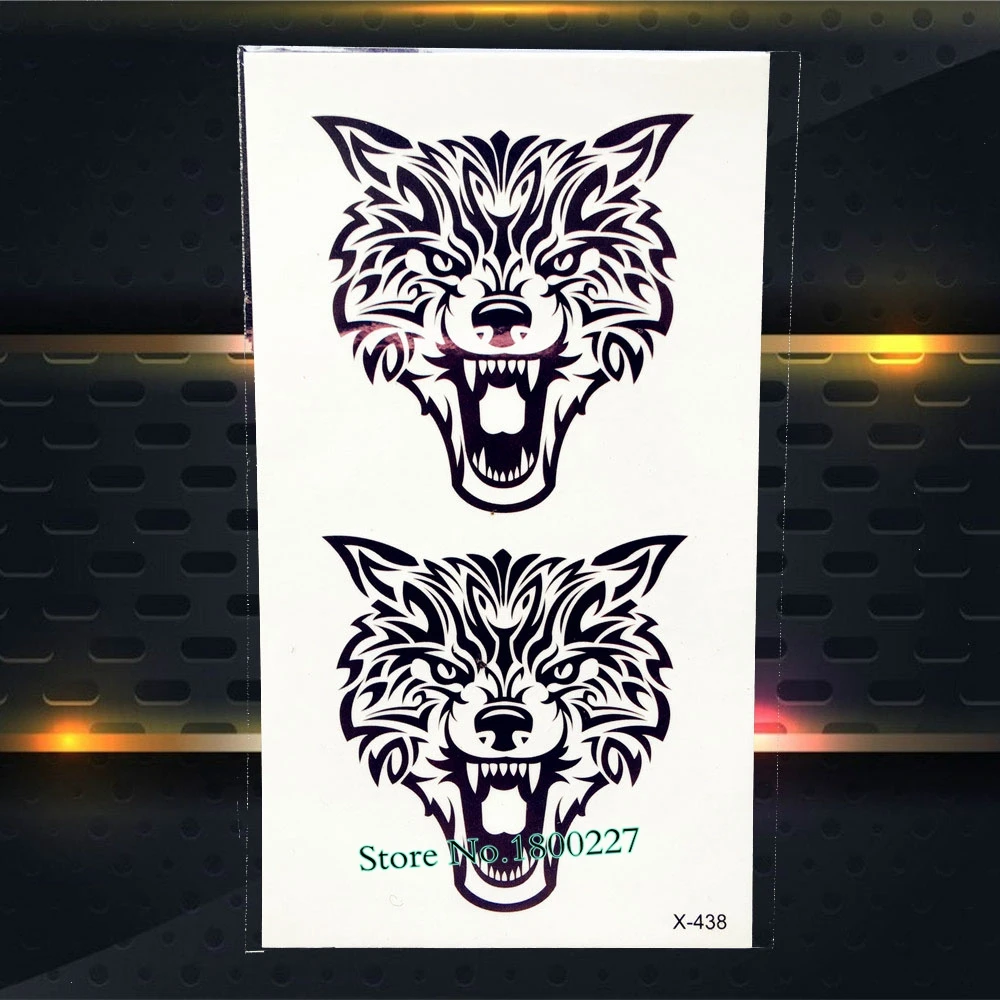 Черная лося олень Moose рога временная татуировка водонепроницаемые татуировки