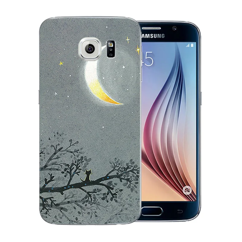5 1-дюймовый чехол для телефона Samsung Galaxy S6 мягкий силиконовый из ТПУ с рисунком